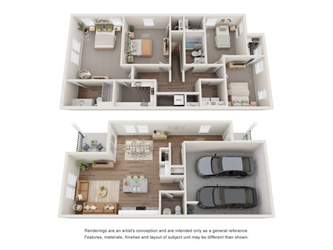 Floor plan for 4 beds, 2.5 baths, 1775 sqft